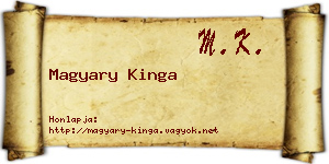 Magyary Kinga névjegykártya
